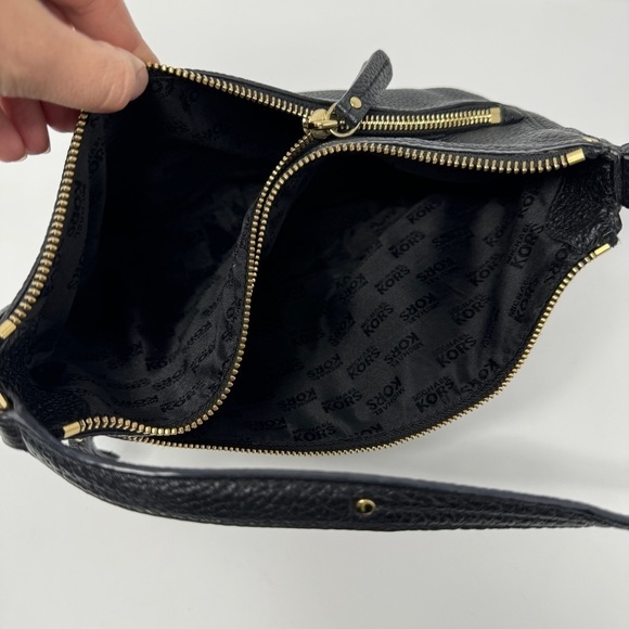 Michael Kors Black Leather Shoulder Purse - Picture 6 of 11